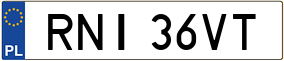 Trailer License Plate